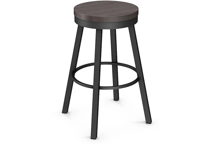 Industrial - Amisco 26" Connor Counter Height Swivel Stool by Amisco at Esprit Decor Home Furnishings